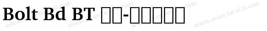 Bolt Bd BT 字体字体转换